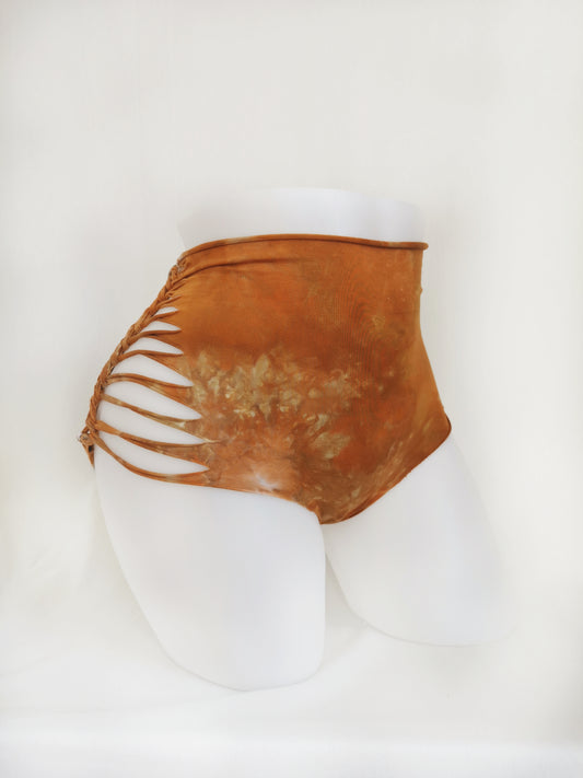 Feral Fire Panties ~ Medium ~ Red, Burnt Orange, Grey