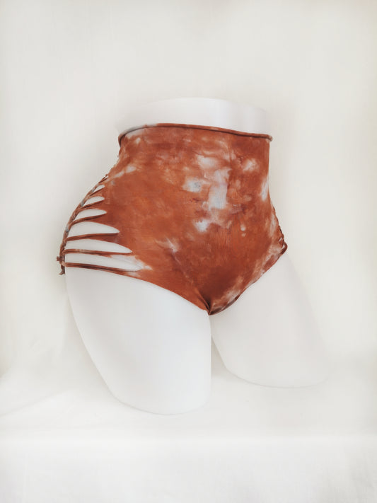 Red Ritual Panties ~ Medium ~ Red, Burnt Orange, Grey