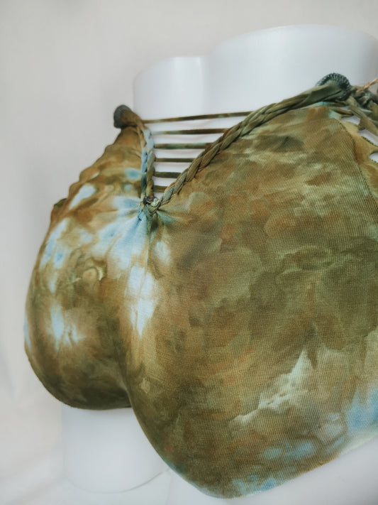 Sky Moss Panties ~ Small ~ Green, Brown, Khaki, Light Blue