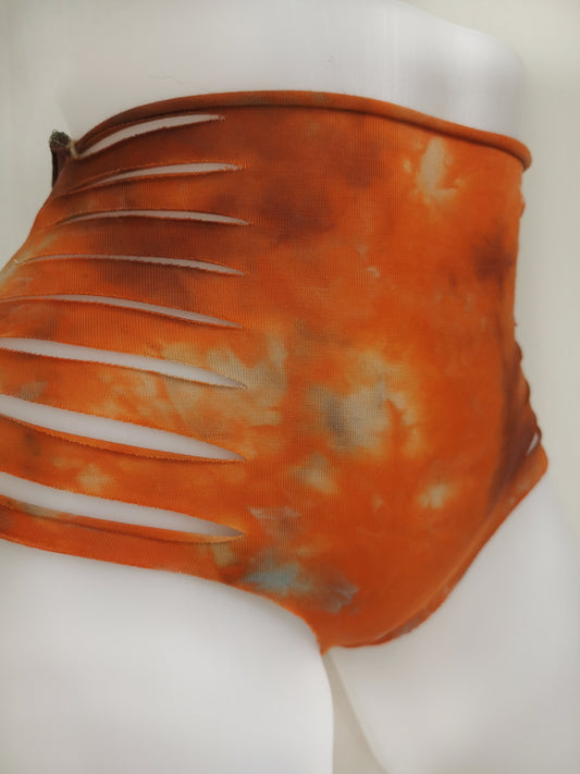 Feral Fire Panties ~ Medium ~ Red, Burnt Orange, Grey