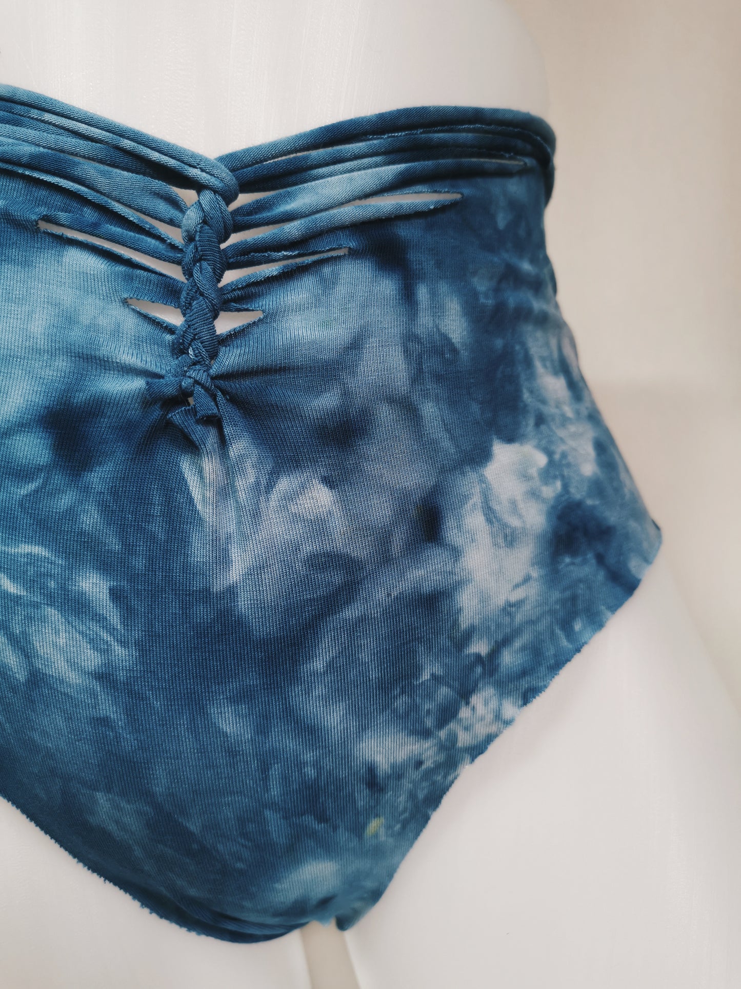 Sea Foam Panties ~ Large ~ Blue, White