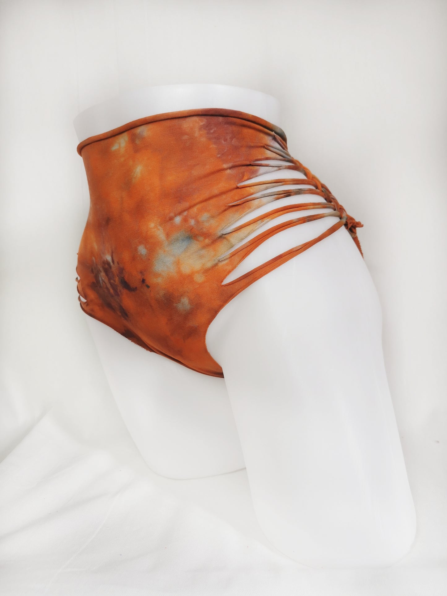 Feral Fire Panties ~ Large ~ Red, Burnt Orange, Grey