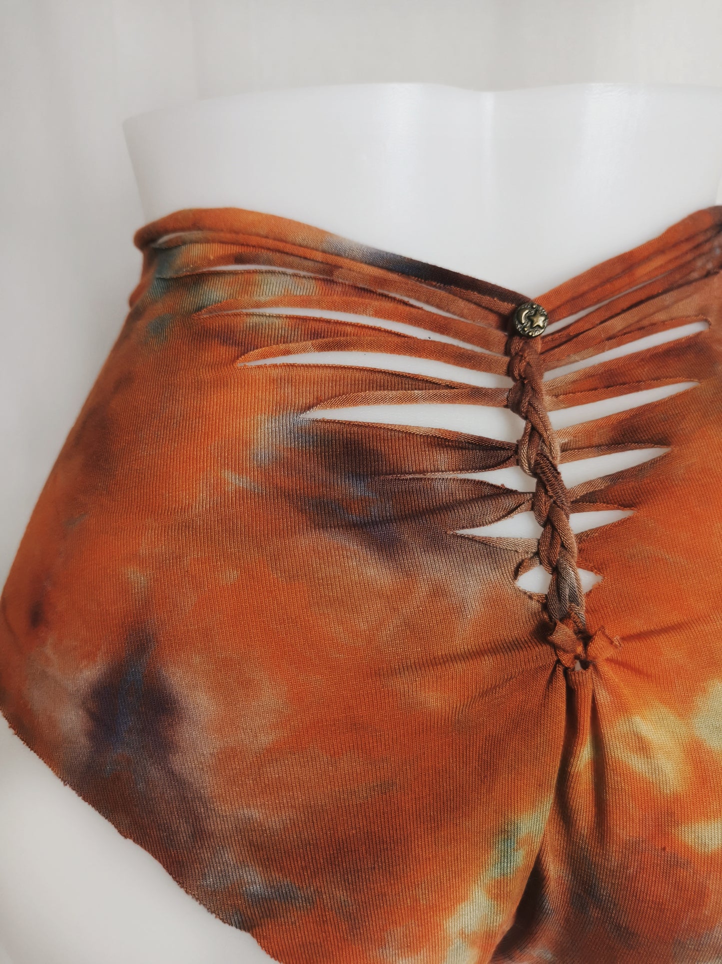 Feral Fire Panties ~ Large ~ Red, Burnt Orange, Grey