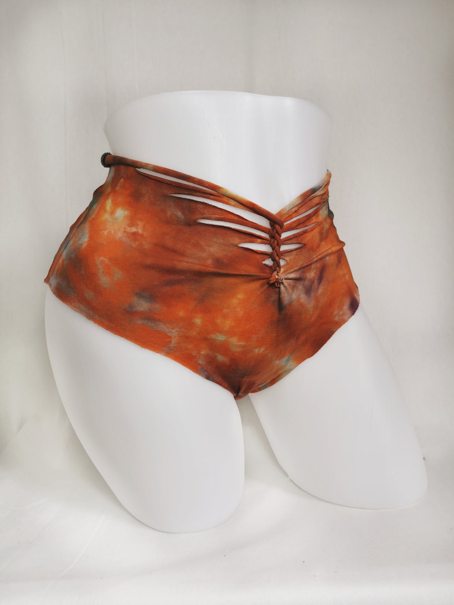 Feral Fire Panties ~ Large ~ Red, Burnt Orange, Grey
