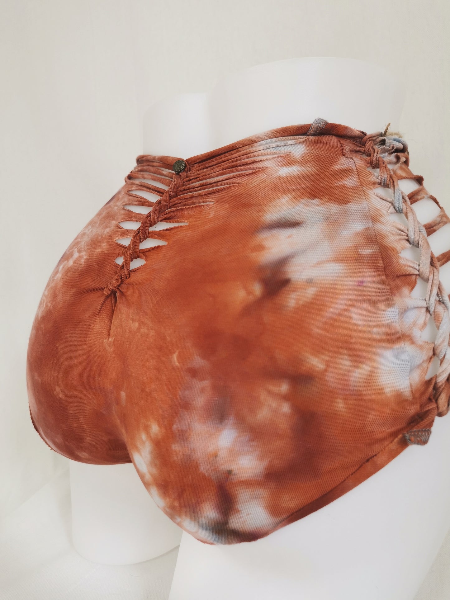 Red Ritual Panties ~ Medium ~ Red, Burnt Orange, Grey