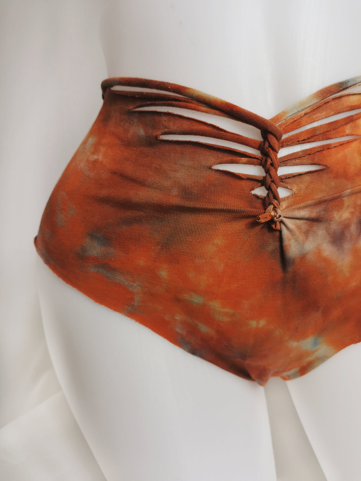 Feral Fire Panties ~ Large ~ Red, Burnt Orange, Grey