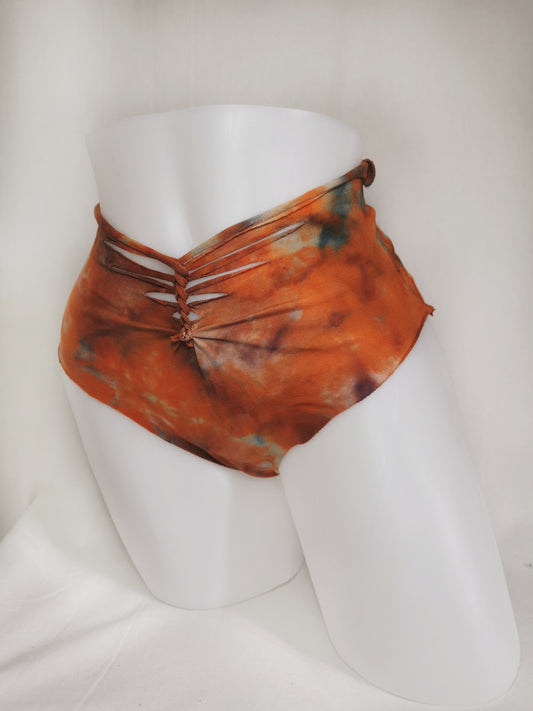 Feral Fire Panties ~ Large ~ Red, Burnt Orange, Grey