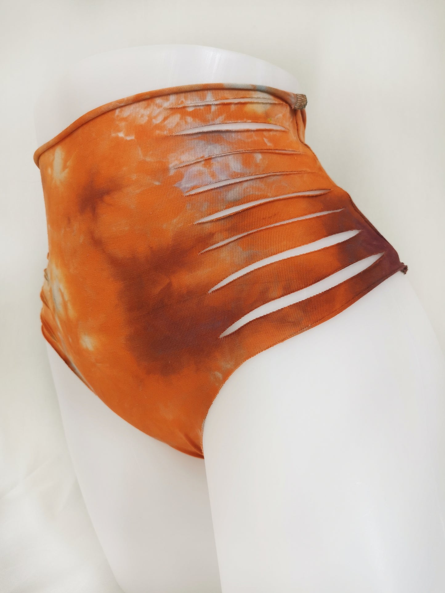 Feral Fire Panties ~ Medium ~ Red, Burnt Orange, Grey