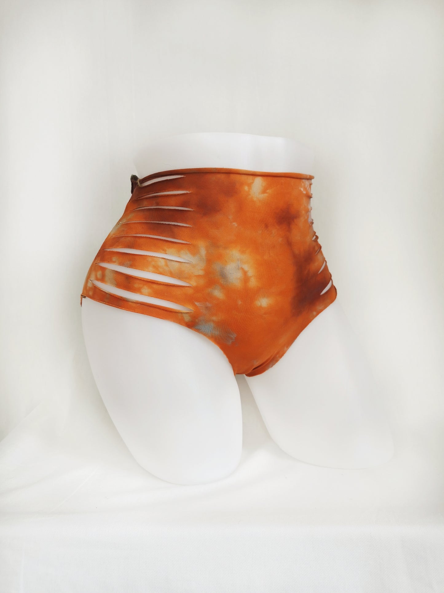 Feral Fire Panties ~ Medium ~ Red, Burnt Orange, Grey