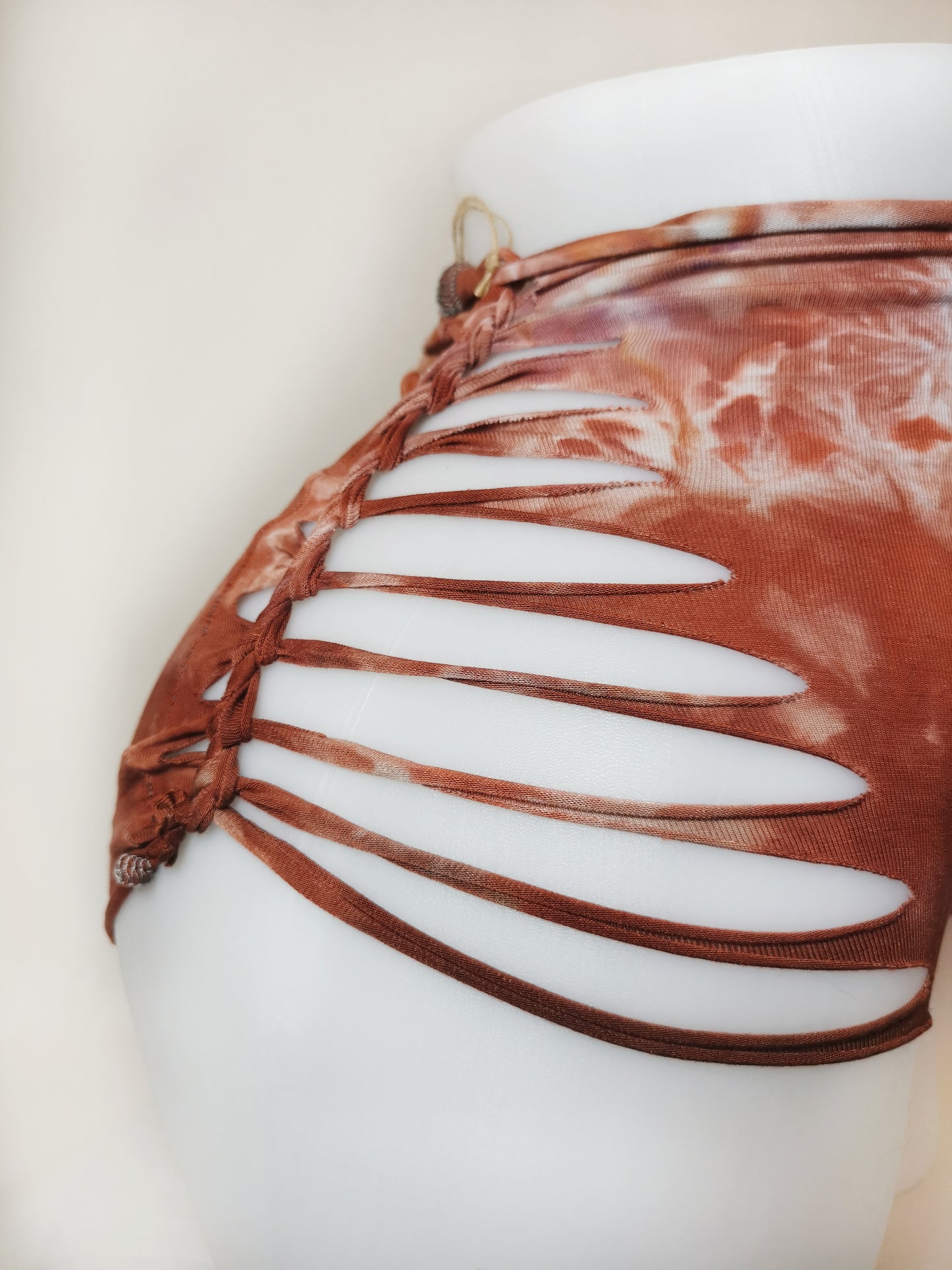 Red Ritual Panties ~ Small ~ Red, Burnt Orange, Grey