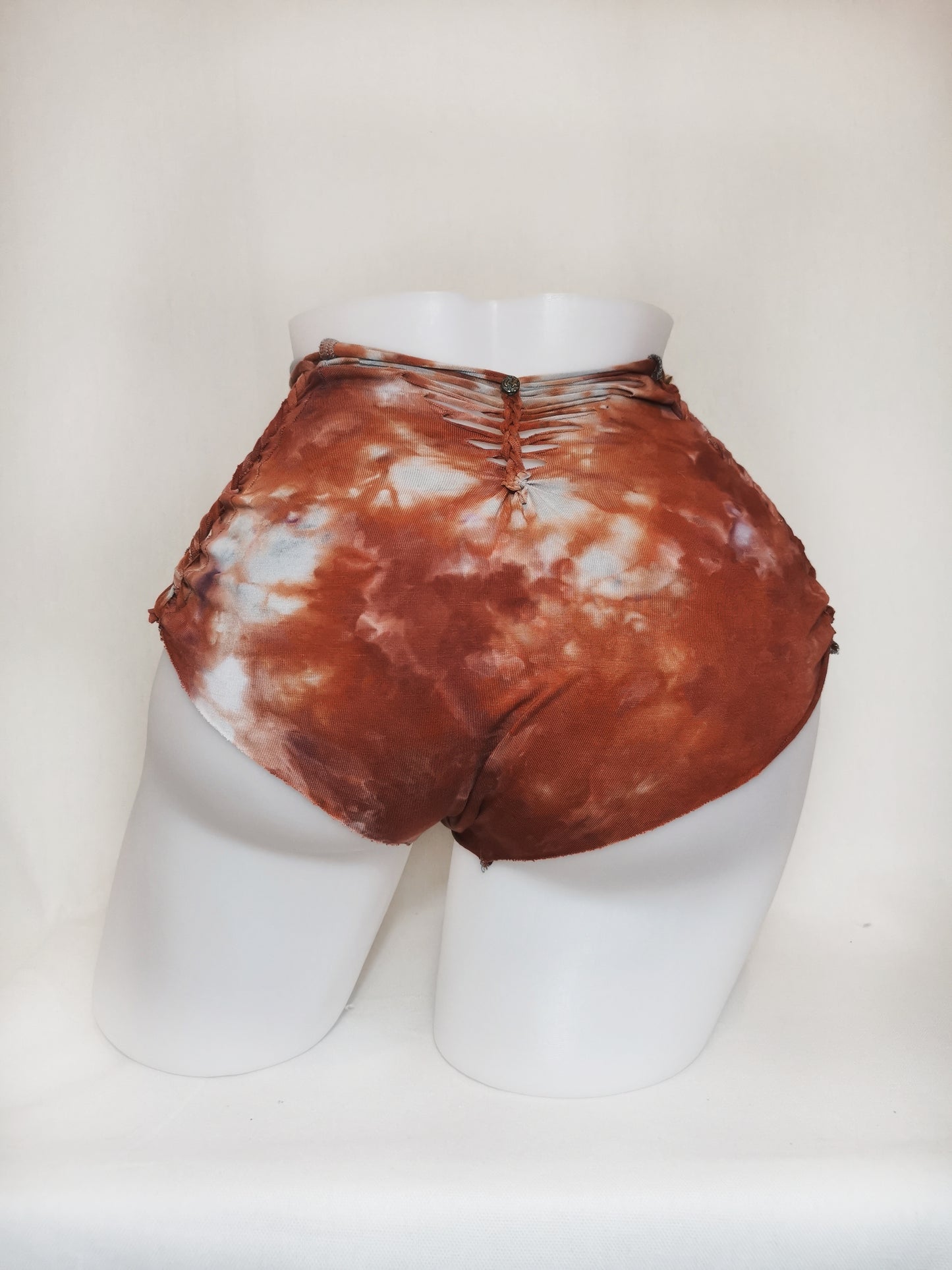 Red Ritual Panties ~ Small ~ Red, Burnt Orange, Grey