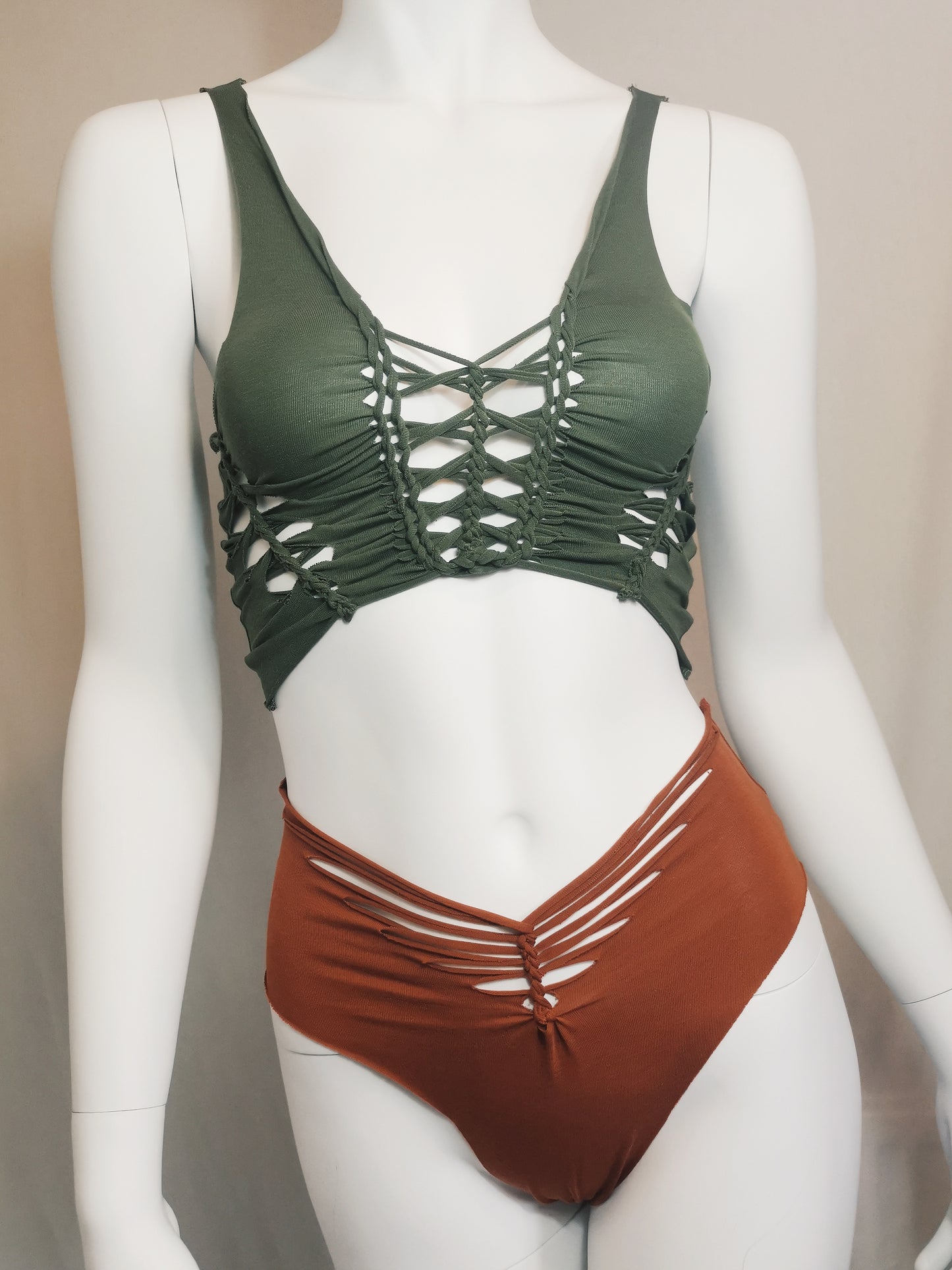 Trio Sleeveless Crop Top