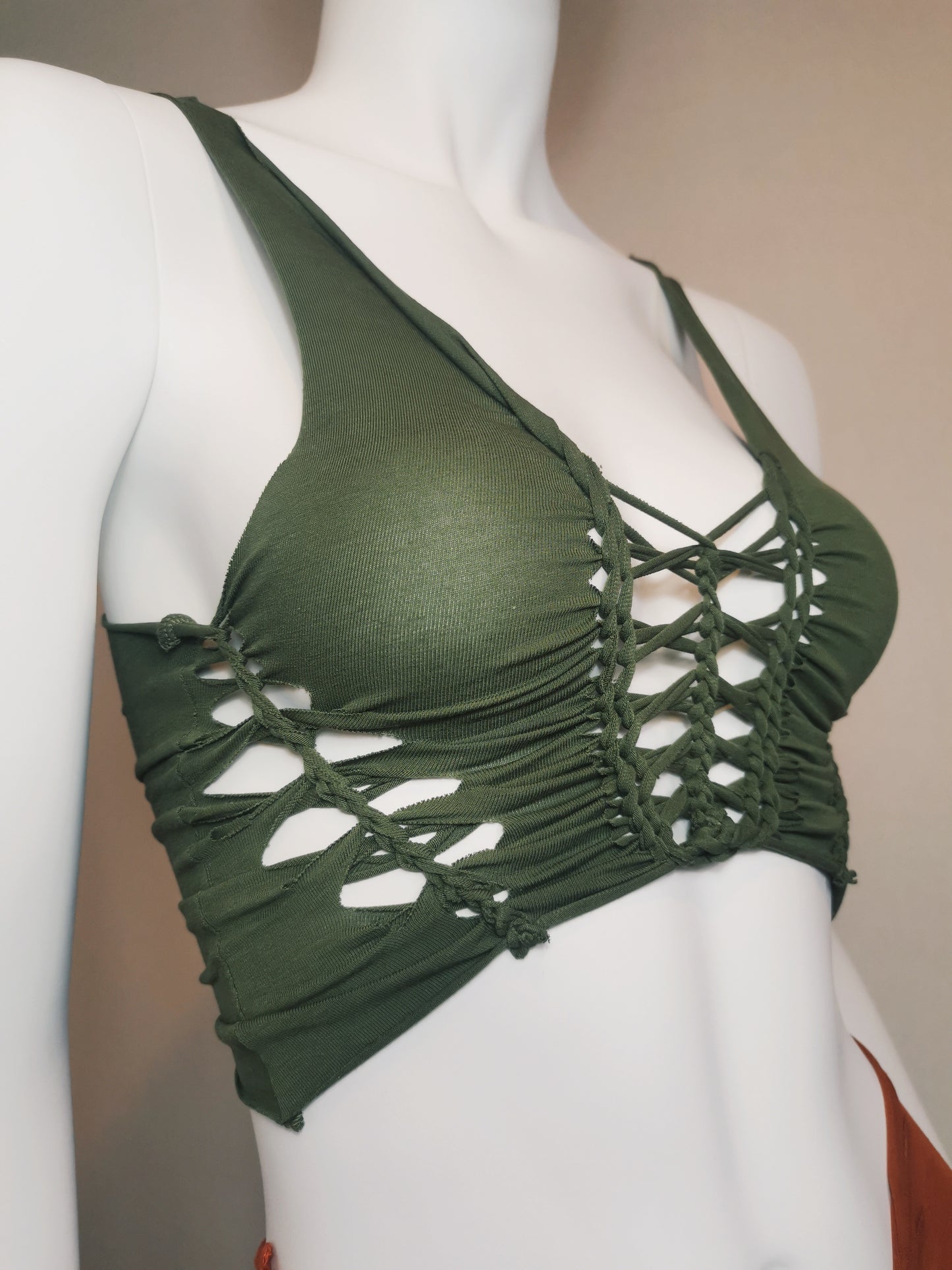 Trio Sleeveless Crop Top
